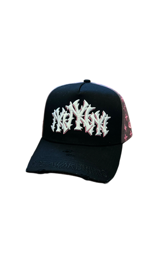 NY Pink × White — Snapback