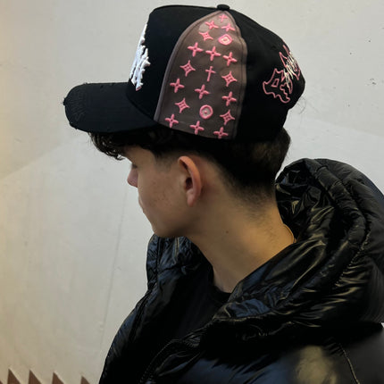 NY Pink × White — Snapback
